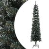 vidaXL K&uuml;nstlicher Weihnachtsbaum mit St&auml;nder Schlank Gr&uuml;n 240 cm PVC