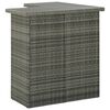 vidaXL Eck-Bartisch Grau 100x50x105 cm Poly Rattan