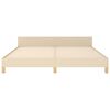 vidaXL Bettgestell ohne Matratze Creme 160x200 cm Stoff