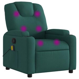 vidaXL Massagesessel Dunkelgr&uuml;n Stoff