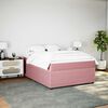 vidaXL Boxspringbett mit Matratze Rosa 140x200 cm Samt
