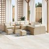 vidaXL Gartensofa-set 13 pcs Beige Poly-Rattan