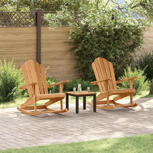 vidaXL Adirondack-Schaukelstuhl 2 pcs Braun 100 x 77 x 99 cm