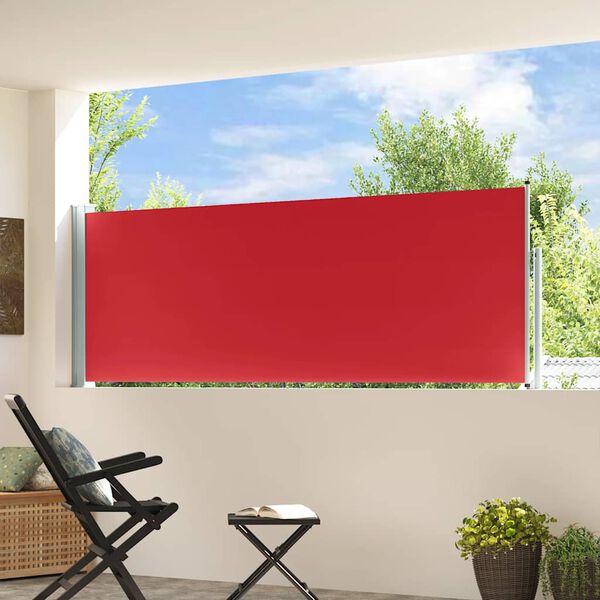 vidaXL Ausziehbare Seitenmarkise 100x300 cm Rot