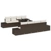 vidaXL Gartensofa-set 9 stk. Braun und Creme