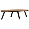 vidaXL Couchtisch Recyceltes Massivholz Teak Oval 120x60x30 cm