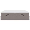 vidaXL Ottoman-Bett mit Matratzen Taupe 200x200 cm Stoff