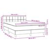 vidaXL Boxspringbett mit Matratze Rosa 160x220 cm Samt