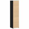 vidaXL Highboard 2 pcs Schwarz Eichen-Optik 45 x 42,5 x 185 cm