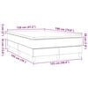 vidaXL Boxspringbett mit Matratze Blau 120x190 cm Stoff