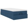 vidaXL Ottoman-Bett mit Matratze Blau 100x200 cm Stoff