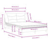 vidaXL Bett mit Matratze "Hvar" Hellgrau 120x200 cm Stoff