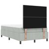 vidaXL Boxspringbett mit Matratze Hellgrau 120 x 200 cm Samt