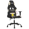 vidaXL Gaming-Stuhl mit Massagefunktion Schwarz und Creme Stoff