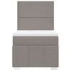 vidaXL Boxspringbett mit Matratze Taupe 90x190 cm Stoff