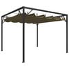 vidaXL Gartenpavillon mit Ausziehbarem Dach 3x3 m Taupe 180 g/m&sup2;