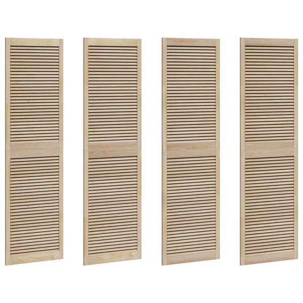 vidaXL Schranktür 4 pcs Natur 140.5 x 2 x 59.5 cm Massives Kiefernholz