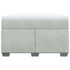 vidaXL Boxspringbett mit Matratze Hellgrau 120x190 cm Samt