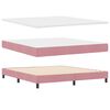 vidaXL Boxspringbett mit Kopfteil Rosa 180 x 200 cm Samt