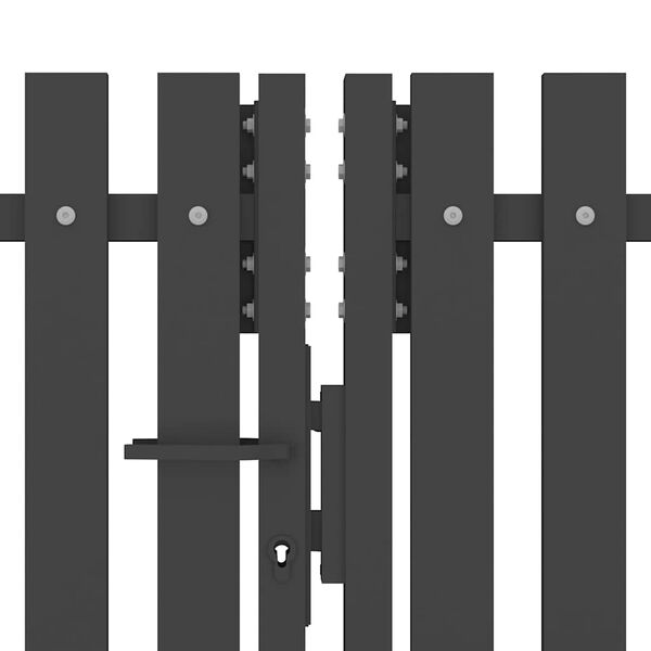 vidaXL Gartentor aus Stahl 400 x 175 cm Anthrazit