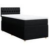 vidaXL Boxspringbett mit Matratze Schwarz 90x200 cm Stoff