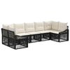 vidaXL Gartensofa-set 7 stk. 7-Sitzanzahl Schwarz Poly-Rattan