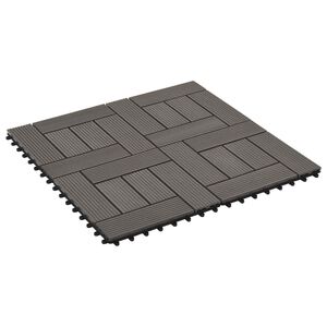 vidaXL Terrassenfliese 22 pcs Dunkelbraun 30 x 30 cm WPC