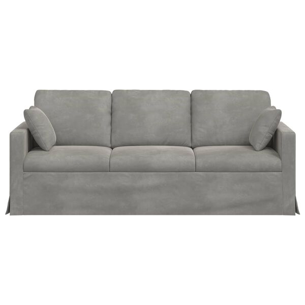 vidaXL Sofa Hellgrau Gesamtabmessungen: 198 x 78 x 80 cm (B x T x H)