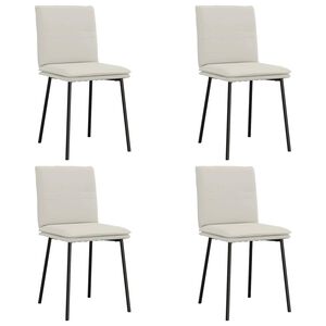 vidaXL Esszimmerst&uuml;hle 4 Stk. Creme Samt