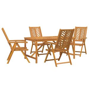 vidaXL Garten Essgruppe 5 pcs Braun Massivholz Akazie