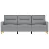 vidaXL 3-Sitzer-Sofa Hellgrau 180 cm Stoff