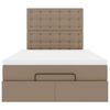 vidaXL Ottoman-Bett mit Matratze Cappuccino-Braun 120x190cm Kunstleder