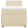 vidaXL Boxspringbett mit Matratze Creme 80x200 cm Stoff