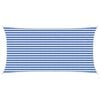 vidaXL Sonnensegel 2,5 x 5 m HDPE Rechteckig Blau und Wei&szlig;