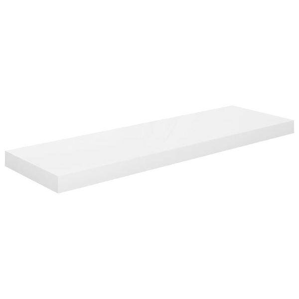 vidaXL Schweberegale 4 Stk. Hochglanz-Weiß 80x23,5x3,8 cm MDF