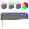 vidaXL LED Kopfteil Dunkelgrau 163x16x78/88 cm Stoff