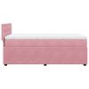 vidaXL Boxspringbett mit Matratze Rosa 90x200 cm Samt
