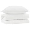 vidaXL Bettdecken Set mit Kissen 2 pcs Wei&szlig; Mikrofaser