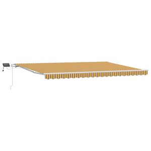 vidaXL Ausziehbare Markise Mehrfarbig 500 x 300 cm Stoff und Aluminium