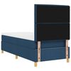 vidaXL LED Boxspringbett mit Matratze Blau 90 x 190 cm Stoff