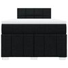vidaXL Boxspringbett mit Matratze Schwarz 120x200 cm Stoff