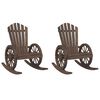 vidaXL Adirondack-Schaukelst&uuml;hle 2 Stk. Massivholz Tanne