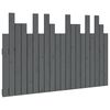 vidaXL Wand-Kopfteil Grau 127,5x3x80 cm Massivholz Kiefer