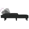vidaXL Schlafsofa in L-Form Schwarz 255x140x70 cm Samt