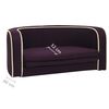 vidaXL Hundesofa Klappbar Burgunderrot 76x71x30 cm Leinen Kissen