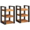 vidaXL Nachttisch 2 stk. Braun und Schwarz 38 x 33 x 58 cm