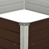 vidaXL Hochbeet Braun 129 x 129 x 45 cm Verzinkter Stahl
