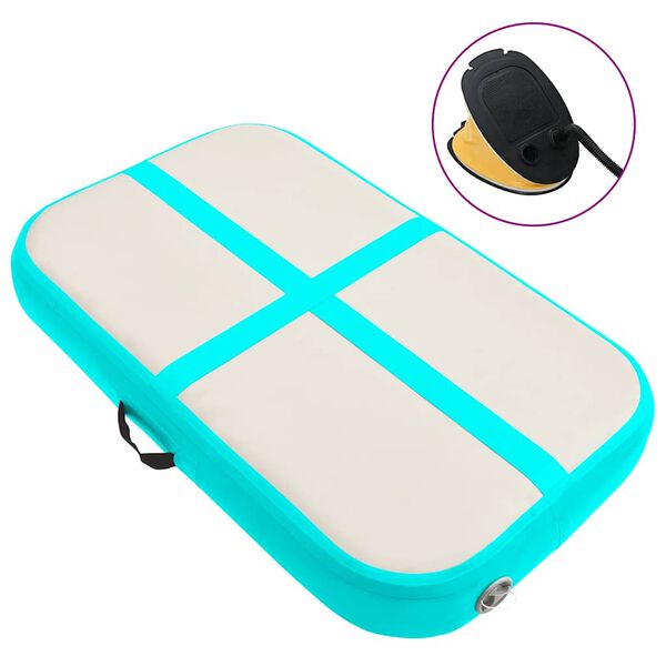 vidaXL Aufblasbare Gymnastikmatte mit Pumpe 60x100x20 cm PVC Grün