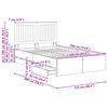 vidaXL Bettrahmen mit Schubladen Schwarz 120 x 200 cm Ingenieurs Holz