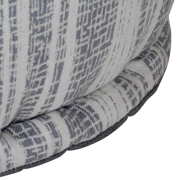 vidaXL Handgefertigter Sitzpuff mit Muster Blau 50 x 25 cm Baumwolle